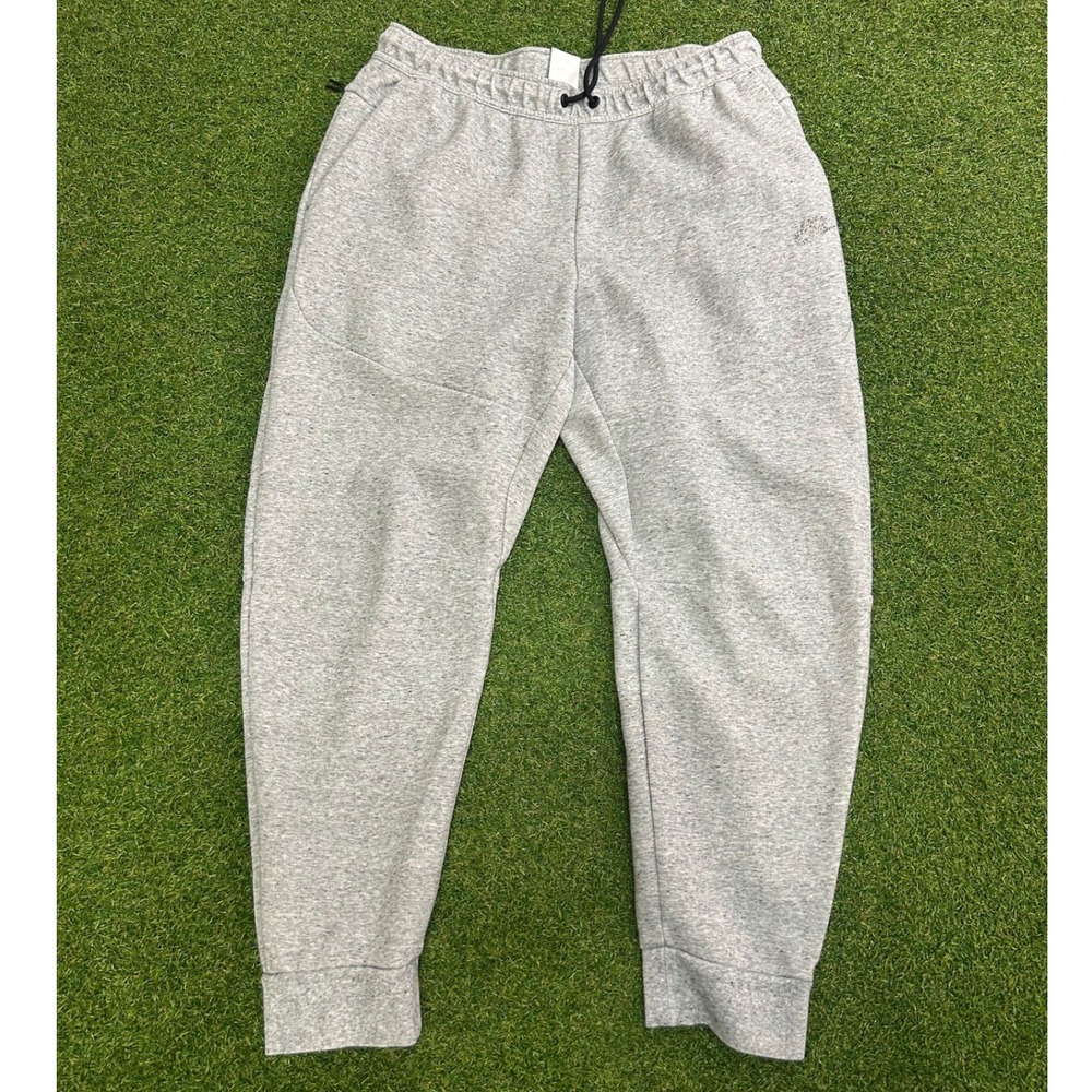 Nike‎ Mens Tech Fleece Joggers XL Heather Gray Tapered Sweatpants Zipper Pocket